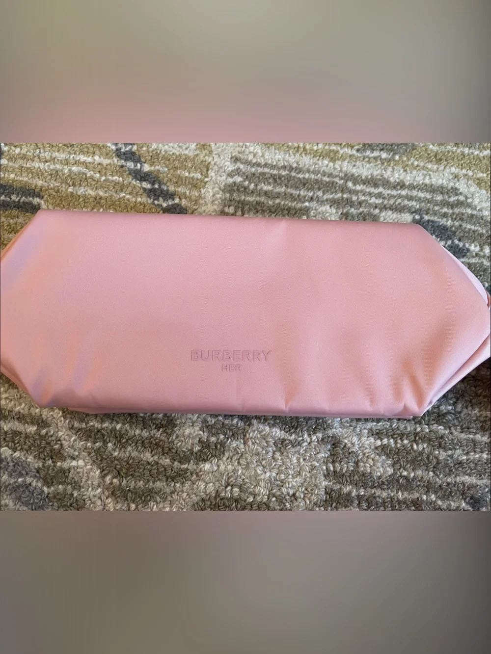 Burberry Soft Pink Leather Wristlet Clutch